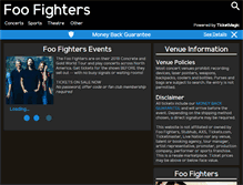 Tablet Screenshot of foofighterstour.com